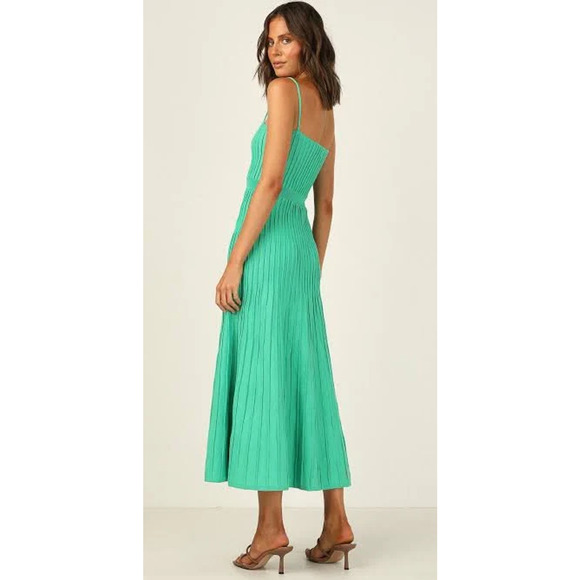 NWT Runway Scout Alexa Sleeveless Knit Midi Slip Dress Emerald Green Women's S - Picture 2 of 7